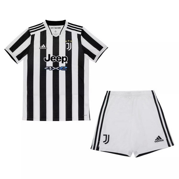 Camiseta Juventus 1ª Kit Niño 2021 2022 Blanco Negro